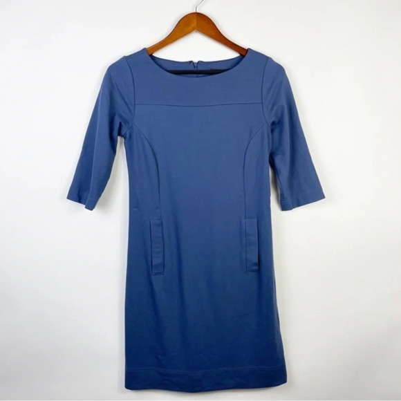 Harve‎ Benard Blue Shift Dress With Pockets Size Small - Picture 2 of 7